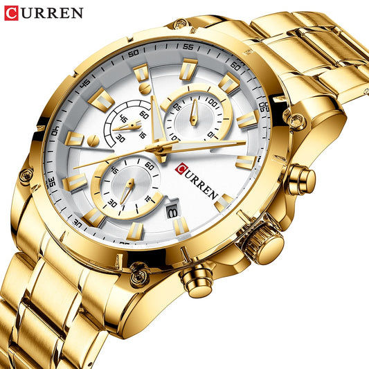 CURREN Mens Watches Fashion Top Brand Luxury Business Automatic Date