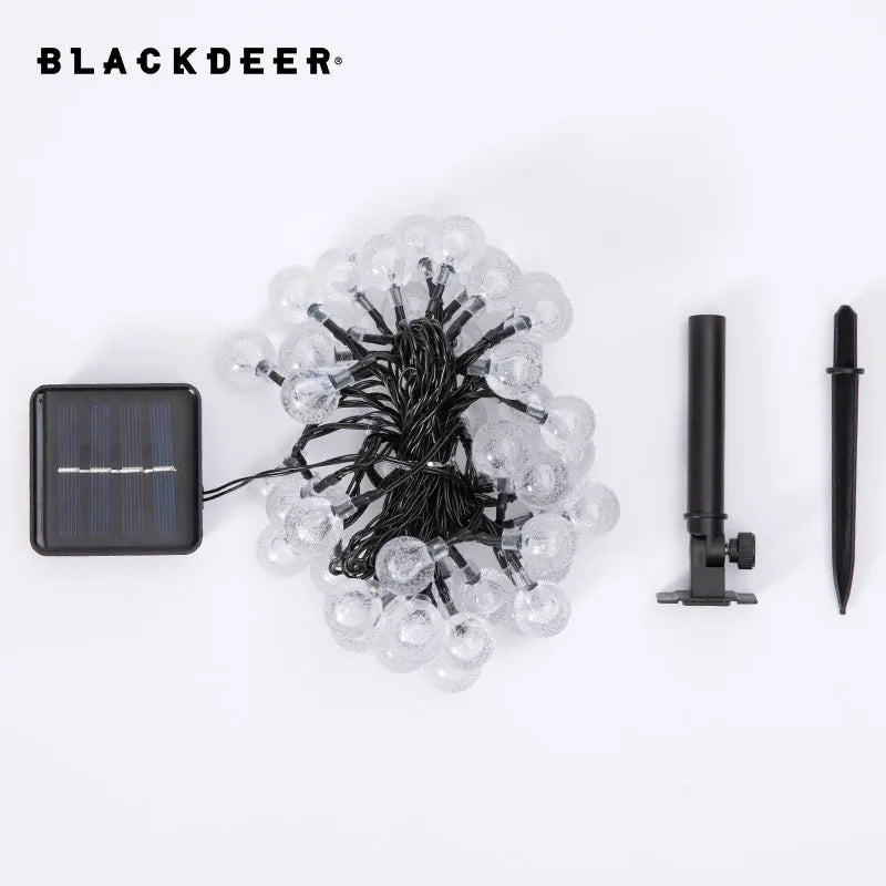 BLACKDEER – guirlande solaire d'extérieur à 100 Led, Globe en cristal, étanche, alimentée par batterie USB, éclairage de Patio, pour tente de camping