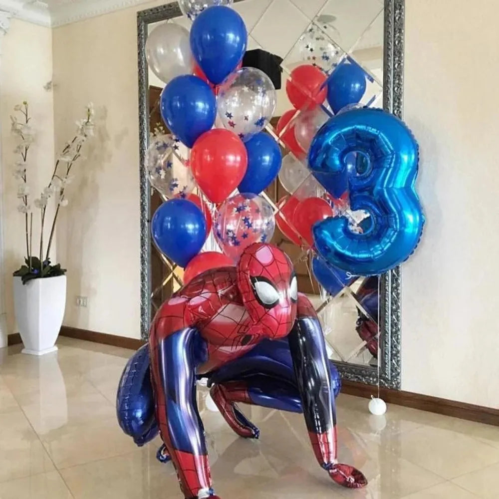 Super Hero Spiderman Foil Balloon Children's Birthday Party Decoration Baby Shower Inflatable Kids Toy Marvel Air Globos Supplie