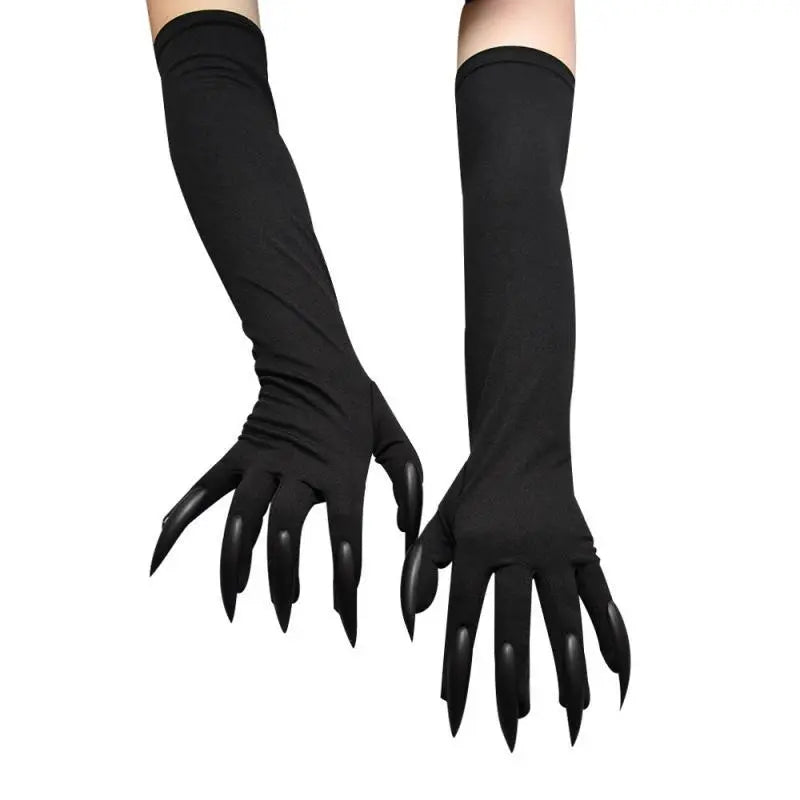 Cool Halloween gloves long ghost claw dress up gloves fashionable red long nails Cosplay Halloween funny gloves A529