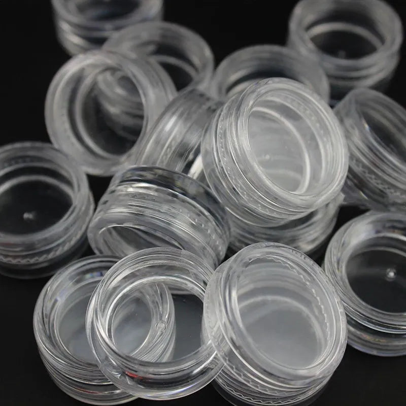 Mini Pot vide en plastique pour manucure, cosmétique, 3g, Nail Art, 10 pièces 