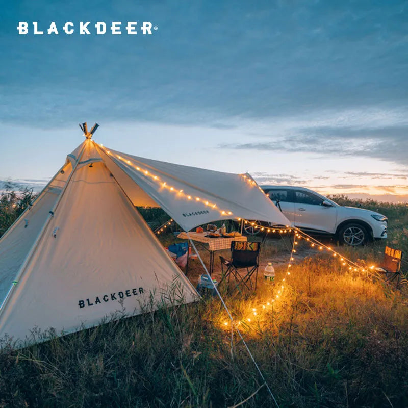 BLACKDEER – guirlande solaire d'extérieur à 100 Led, Globe en cristal, étanche, alimentée par batterie USB, éclairage de Patio, pour tente de camping