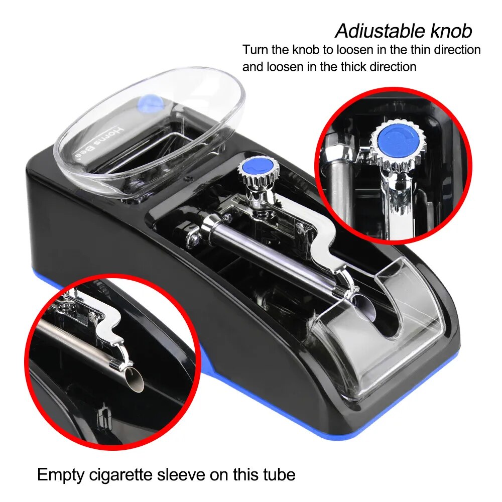 Cigarette Rolling Machine Tobacco Roller EU US Plug Smoking Tool DIY