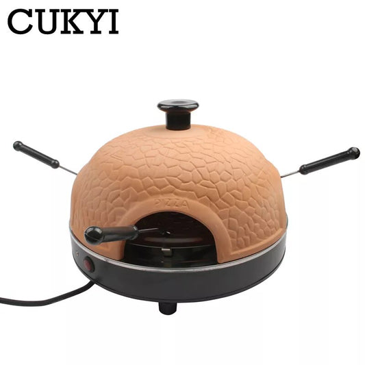 CUKYI 110V/ 220V household Four people electric pizza stove mini