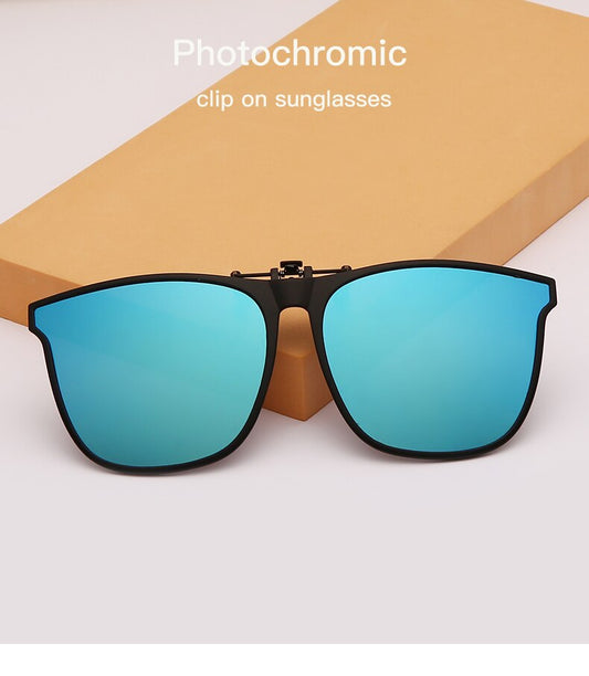 Polarized Clip On Sunglasses Men Photochromic Car Driver Goggles Night
