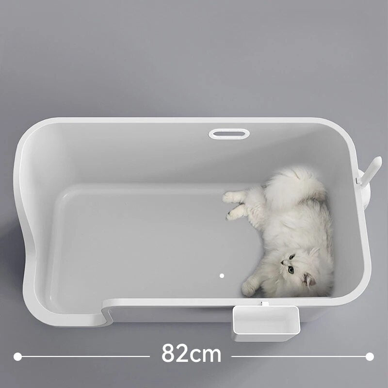 Leak Proof Toilet Cat Bedpans Big Openness Sandbox Training Cat Bedpans Bathroom Convenient Cat Toilet Sand Box QF50CB