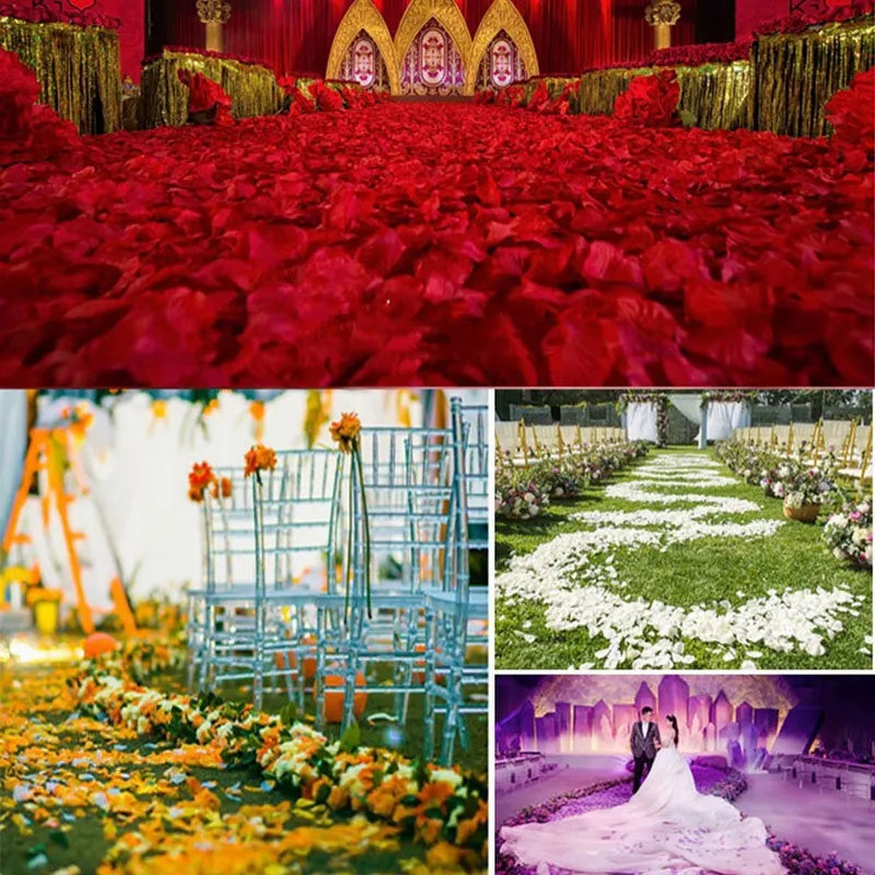 100/500/1000 pièces coloré amour romantique chaud soie Rose pétales artificiels fête de mariage fleur faveurs décoration Roses fournitures 