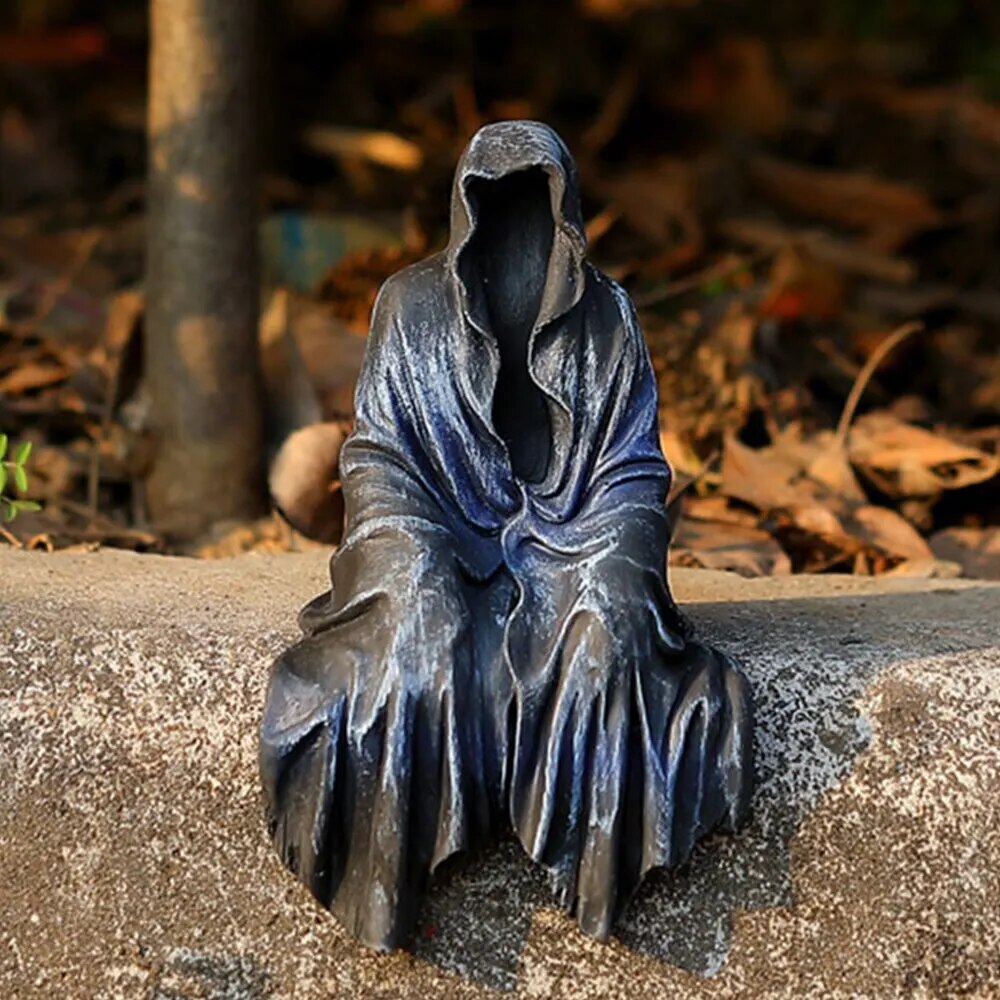Reaping Solace The Creeper Reaper Sitting Statue Gothic Desktop Decor