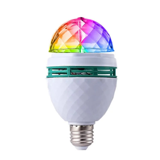 Lampe de scène E27, ampoule LED RGB, boule magique rotative, petit son magique 