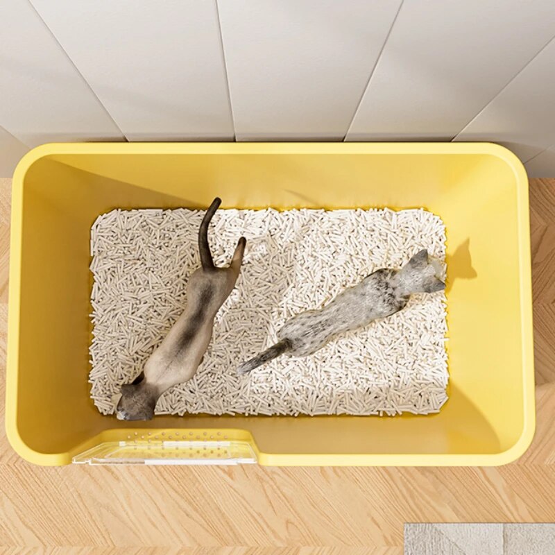 Bathroom Sandbox Cat Bedpans Toilet Leak Proof Training Convenient Cat Bedpans Big Enclosed Kedi Tuvaleti Pet Products QF50CB