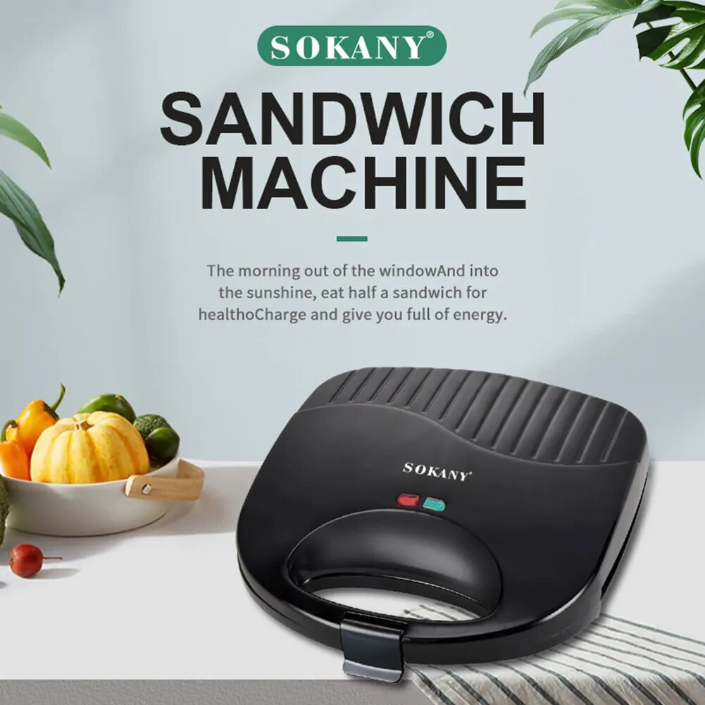 Sanwichmaker 750 W – Mini machine à sandwichs pour petit-déjeuner, maison, aliments légers, multi 