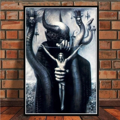 Hr Giger Li Ii Alien Poster Wall Art Picture Prints Canvas Painting