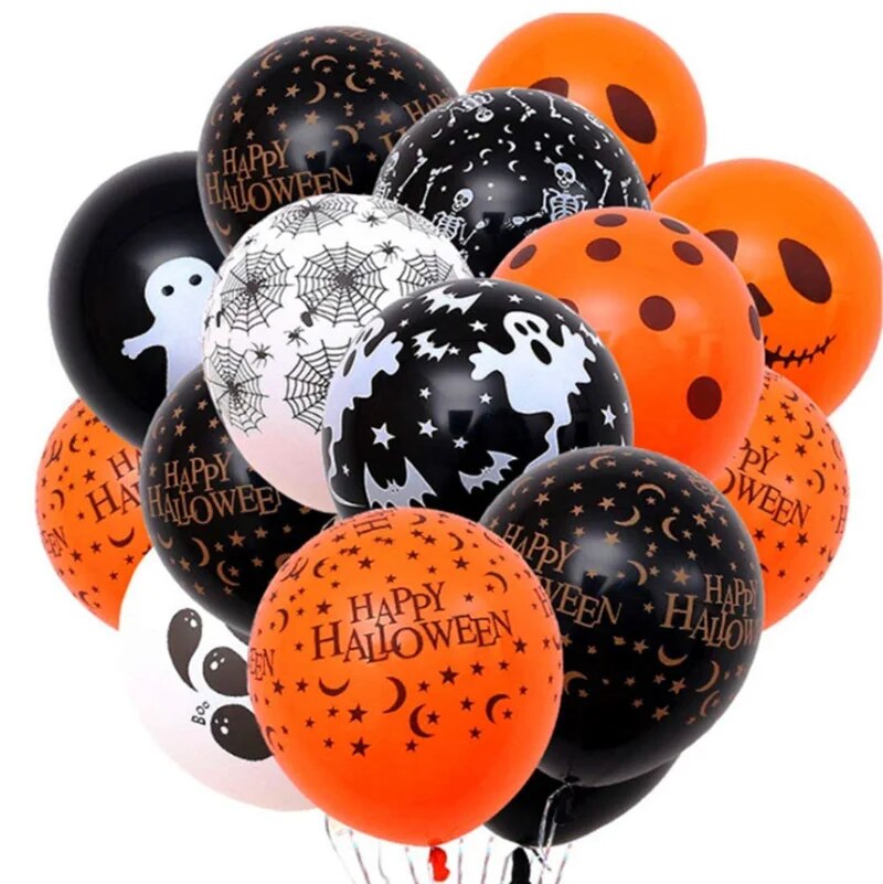 10-50 Grusel-Glamour Halloween-Latexballons – Perfekt für Spuk-Atmosphäre