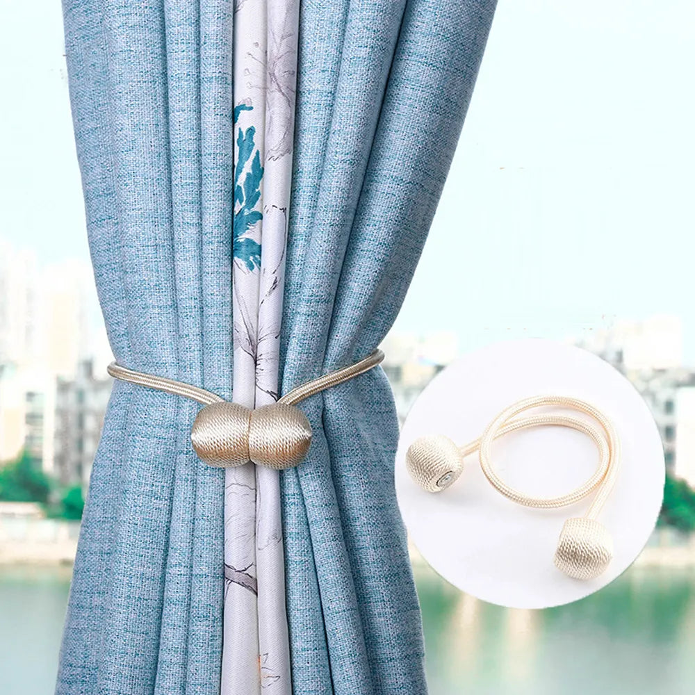 Magnetic Ball Curtain Tiebacks Tie Rope Accessory Rods Accessories Backs Holdbacks Buckle Clips Hook Holder Home Decor