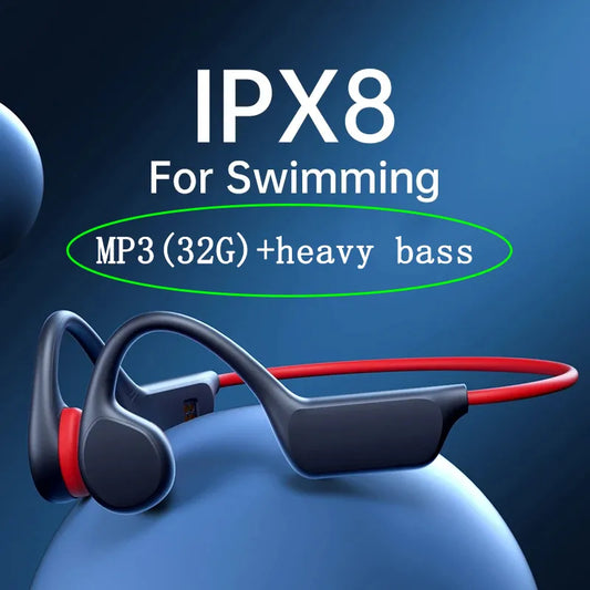 Casque Bluetooth à Conduction osseuse d'origine casque étanche IPX8 anti-transpiration pour la natation Sport de plein air casque de basse 32G