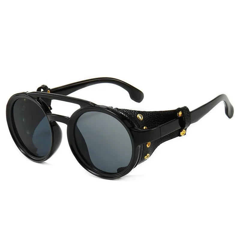 Steampunk Shields Sunglasses Men Women Classic Sun Glasses With Side