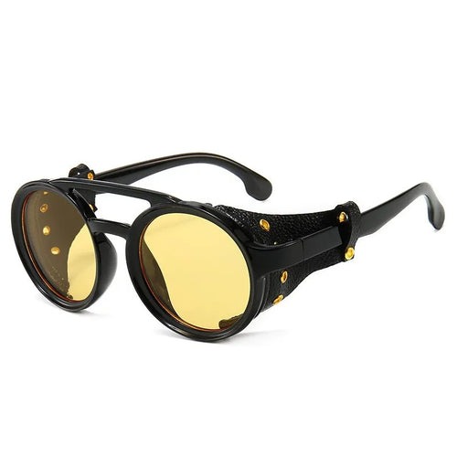 Steampunk Shields Sunglasses Men Women Classic Sun Glasses With Side
