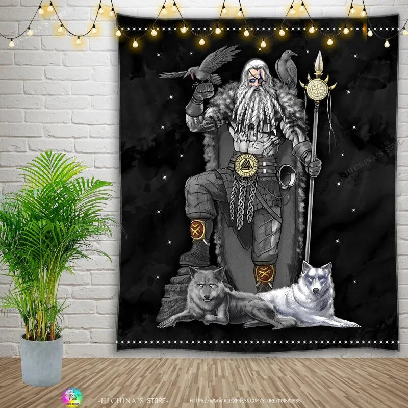 Vikings Tapestry Wall Hanging Boho Hippie Tarot Witchcraft Living 