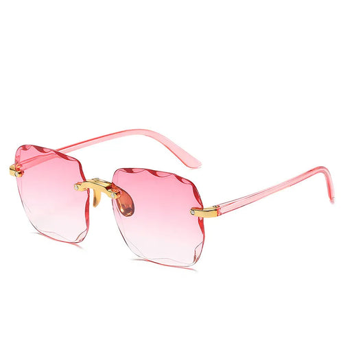 2023 New Rimless Women's Sunglasses Fashion Gradient Lenses Sun