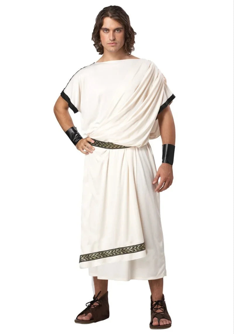 Ancient Greek Mythology Olympus Zeus Hera Costume Toga God Goddess Outfit Cosplay Halloween Carnival Costumes Set