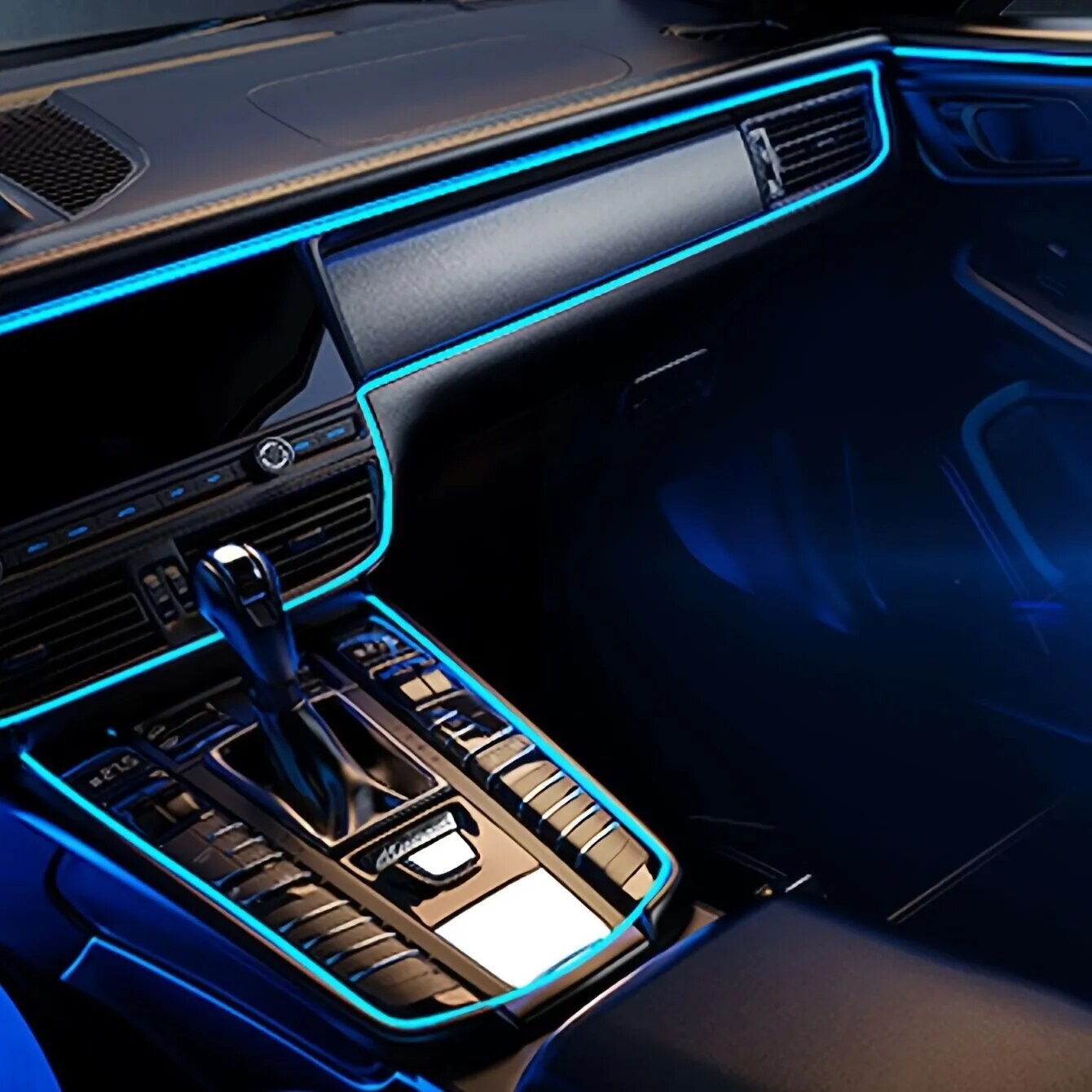 2M/3M/5M LED Car Interior Decoration Light EL Wiring Neon Strip For