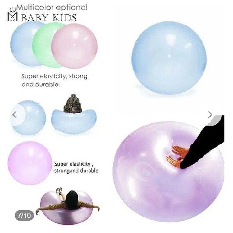 Kids Children Outdoor Soft Air Water Filled Bubble Ball Blow Up Balloon Toy Fun Party Game Summer Gift Inflatable Gift