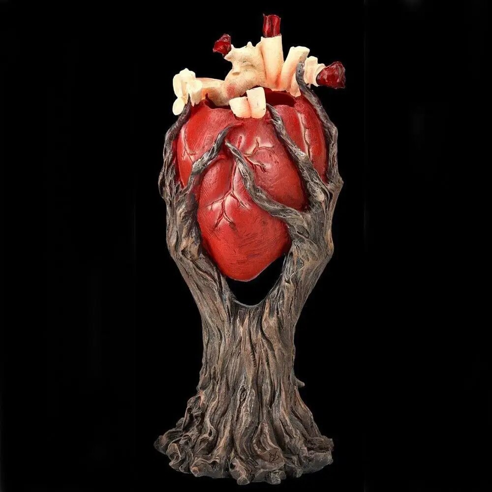 Anatomical Heart Tree With Greenman Trunk Statue Figurine Gothic