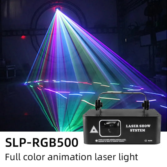 Projecteur Laser RGB 500MW, Scanner de ligne de faisceau DMX professionnel Disco DJ 