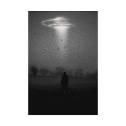 UFO Glow Strangely in the Dark Series TV Movie Poster Alien Spacecraft