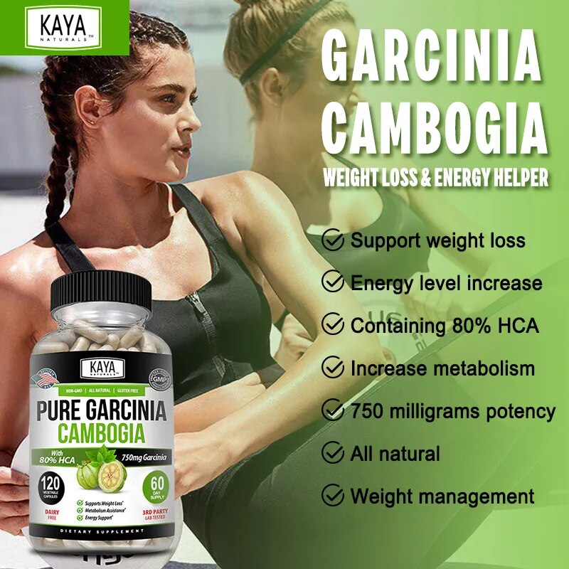 Capsules d'extrait de Garcinia Cambogia pour la perte de poids, unisexe, favorise la perte de poids et supprime l'appétit 
