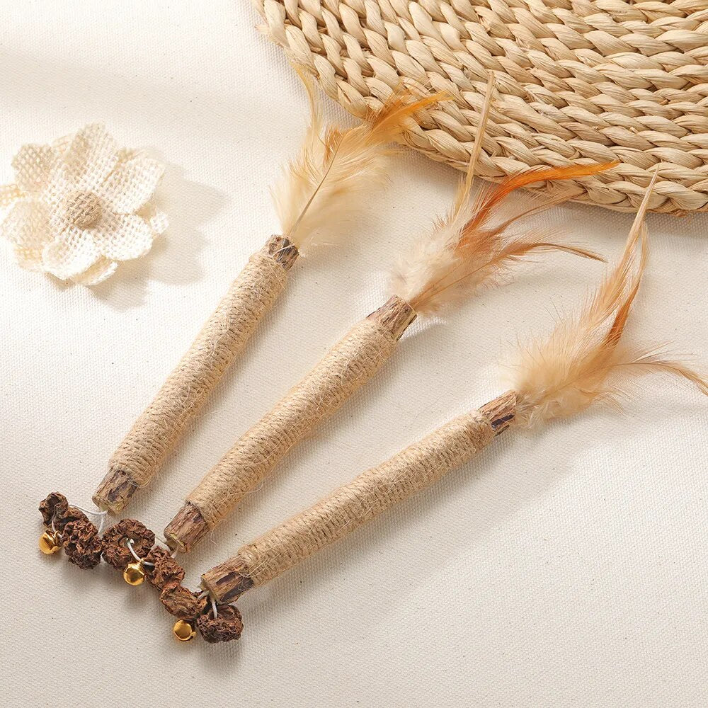 Natural Matatabi Pet Cat Snacks Sticks Cleaning Tooth Catnip Cat Toys Actinidia Silvervine Pet Toy For Cats Accessories