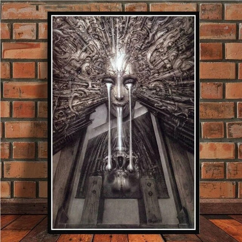 Hr Giger Li Ii Alien Poster Wall Art Picture Prints Canvas Painting