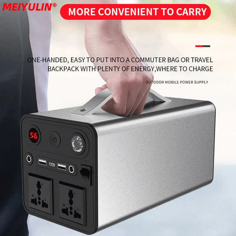 90000mAh Solar Generator Power Supply Station 300W Portable Auxiliary Battery Power Bank Inverter USB C PD for Outdoor Camping