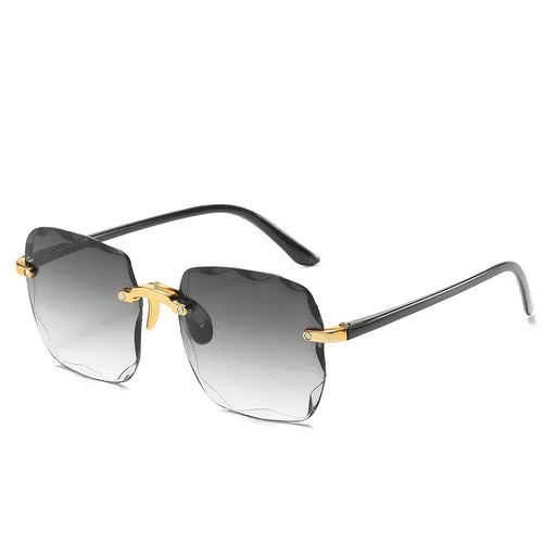 2023 New Rimless Women's Sunglasses Fashion Gradient Lenses Sun
