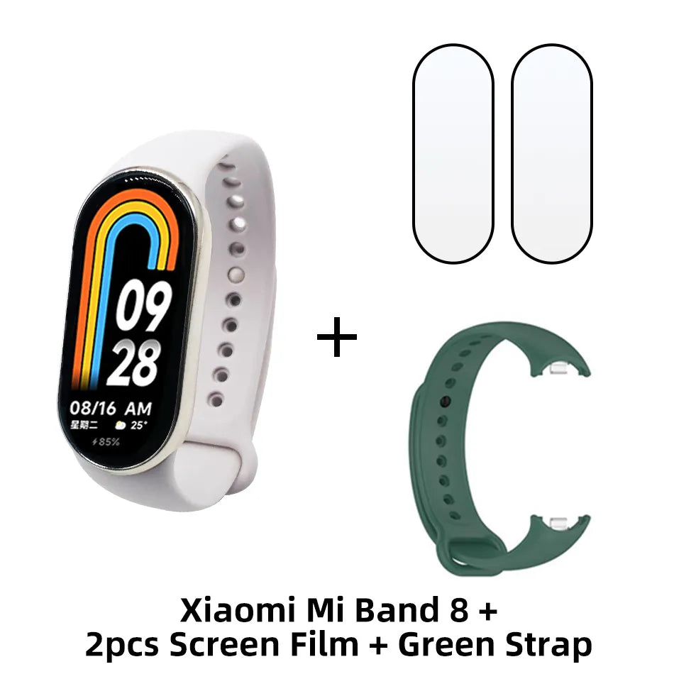 Pour Xiaomi Mi Band 8 Oxygène sanguin Amoled Écran Fitness Bracelet Miband8  Fitness Traker Moniteur de fréquence cardiaque Smart Band