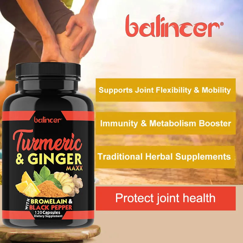 Balicer Curcumin Supplement - Supports Inflammation Relief &amp; Joint Health, Arthritis, Tendonitis, Fast Nutritional Supplement 
