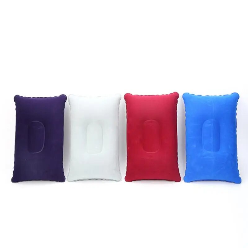 Inflatable Air Pillow PVC Nylon Neck For Travel Plane Head Rest