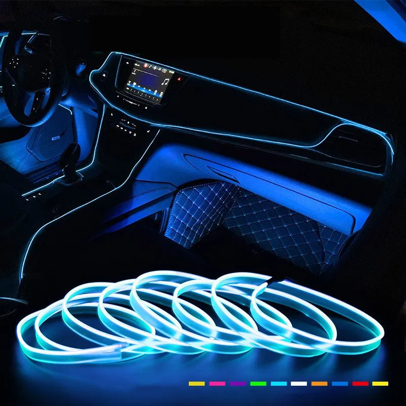 2M/3M/5M LED Car Interior Decoration Light EL Wiring Neon Strip For