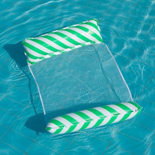 Inflatable Floating Row Folding Swimming Beach Chair Water Pool Party