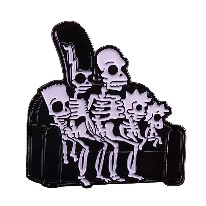 High Quality Halloween Enamel Pin Scary Pumpkin Ghost Skull Metal Badge Punk Brooch Holiday Jewelry Gift for Friends