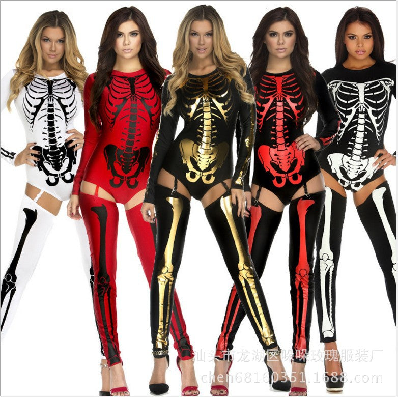 Vampire Bride, Witch Queen, Halloween cosplay costume, skeleton zombie uniform, nightclub DS show