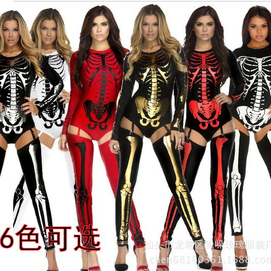 Vampire Bride, Witch Queen, Halloween cosplay costume, skeleton zombie uniform, nightclub DS show