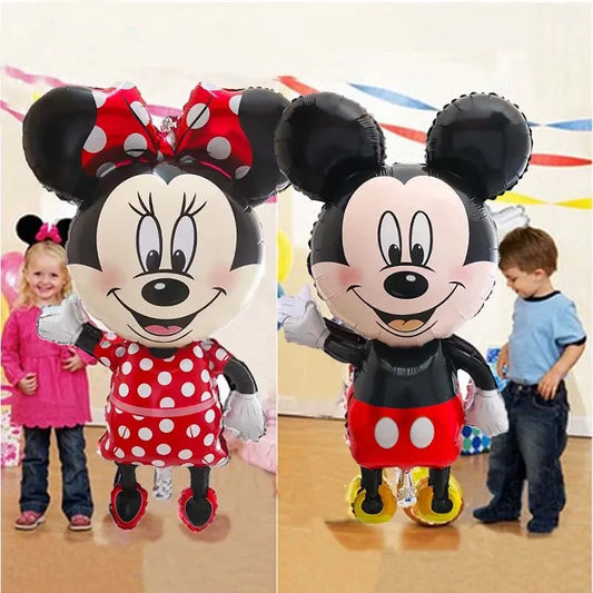 Ballons géants Mickey Minnie Mouse en aluminium, décorations de fête prénatale, d'anniversaire, jouets classiques pour enfants, cadeau aérien 