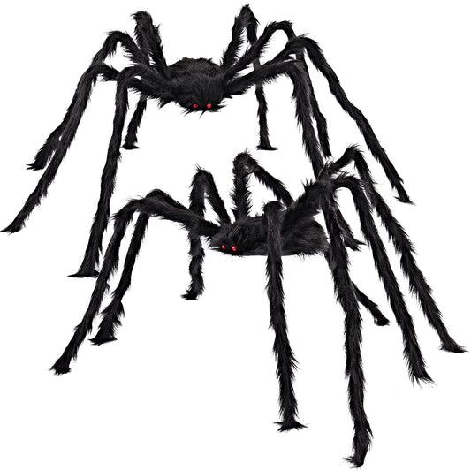 Toile d'araignée brillante Super grande araignée, accessoires décoratifs d'halloween, simulation de tour de secret de fête, araignée en peluche, vente en gros
