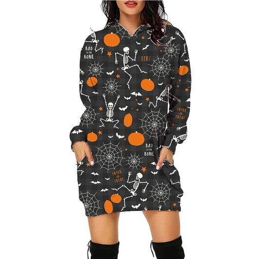 Halloween Hoodies für Frauen |  Long Sleeve Oversized Sweatshirt/Pullover mit Tasche