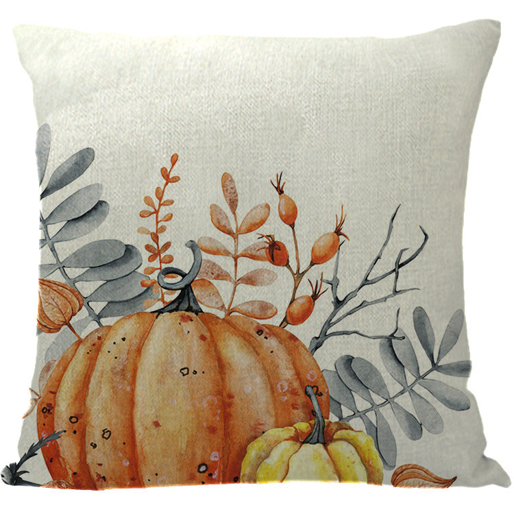 New Halloween Throw Pillow Cover Home Decoration Throw Pillow Cover Holiday Decoration Linen Print Throw Pillow Cover