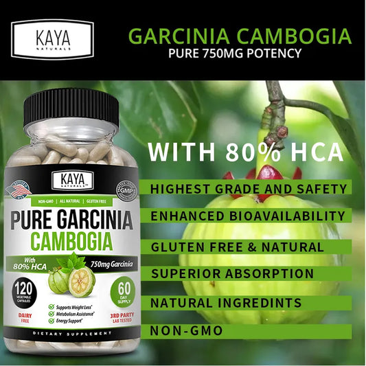 Garcinia Cambogia Extract Weight Loss Capsules Unisex Supports Weight Loss and Suppresses Appetite