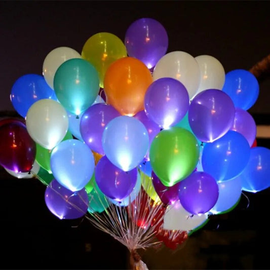 Led Balloon Light Bobo Up Flashing Clear Stick Strip Transparent Ballon Helium Luminous Neon Party Wedding Birthday Decoration