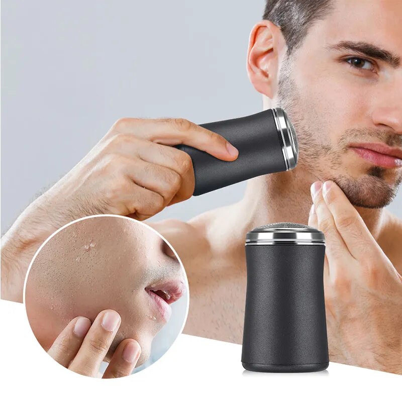 Mini rasoir électrique Rechargeable pour hommes, rasoir à barbe de voyage, taille de poche, tondeuse auto-affûtable 